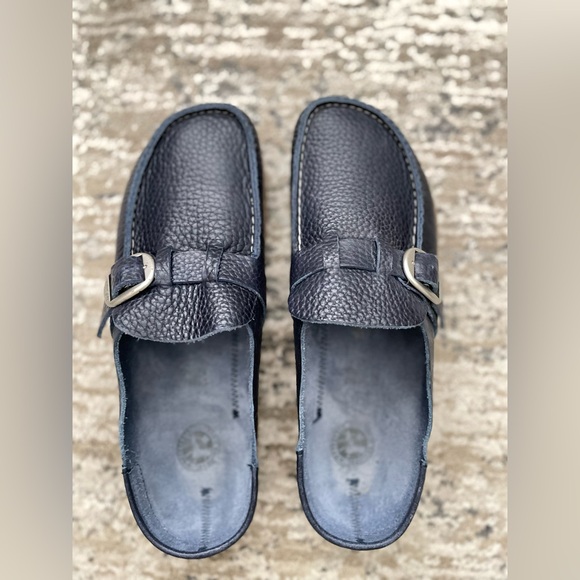 Birkenstock Buckley 39 Navy Blue Leather Clog Size 8 Womens - Picture 6 of 13